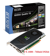 Card Quadro FX Nvidia 1800/ 768mb - 192bit GDDR3/ CUDA Cores 64